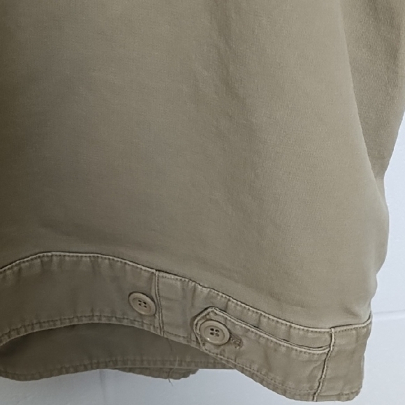 GAP Tan Cotton Canvas Utility Jacket Classic Collar Zip Front - Picture 5 of 16